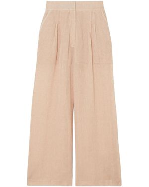 LeKasha Sohag Linen Wide-Leg Trousers - Natural