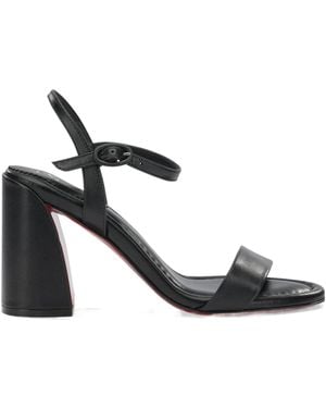 Christian Louboutin Miss Jane Leather Heeled Sandals - Metallic