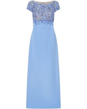 Oscar de la Renta Light Long Gown - Blue