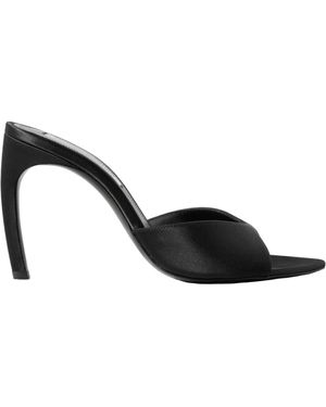 Victoria Beckham Harlow 100 Satin Mules - Black