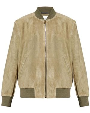 Paul Smith Zip-Up Long-Sleeved Bomber Jacket - Natural