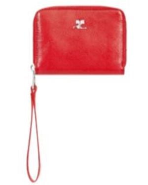 Courreges Zipped Compact Wallet - Red