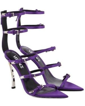 Versace Pin-Point Leather Sandals - Blue