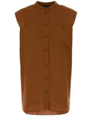 Soeur Colette Sleeveless Long Top - Brown
