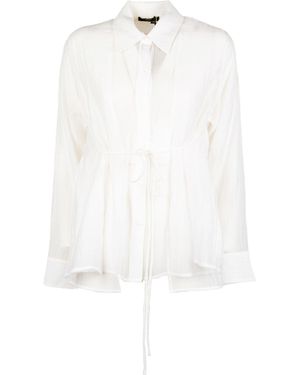 Seventy Drawstring-Waist Crinkled Shirt - White