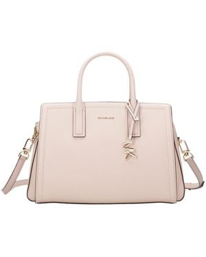 Michael Kors Medium Laila Leather Satchel Bag - Pink