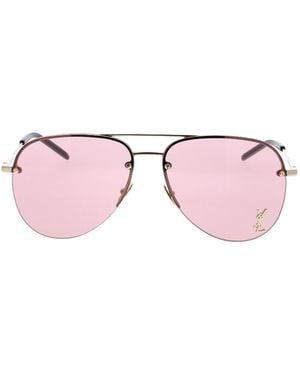 Saint Laurent Classic 11 M Pilot-Frame Sunglasses - Pink