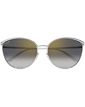 Cartier Oval-Frame Sunglasses - Metallic