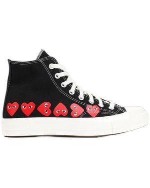 COMME DES GARÇONS PLAY Trainers With Hearts - Black