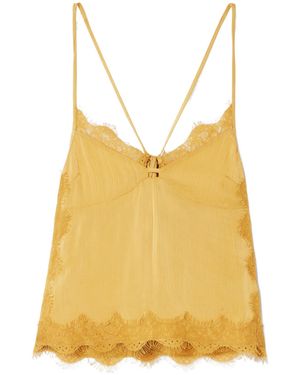 R13 Lace Trimmed Camisole - Yellow