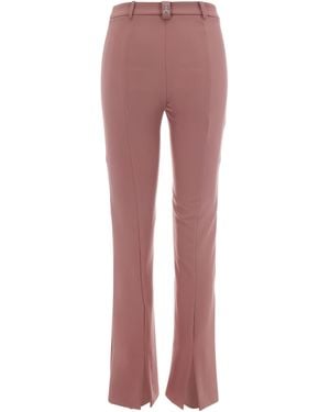 Patrizia Pepe Casual Trousers With Belt Loops - Pink