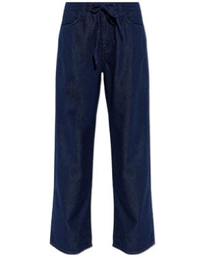 Rag & Bone Drawstring Wide-Leg Jeans - Blue