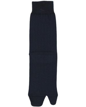 Maison Margiela Minimalist Knit Long Socks - Blue