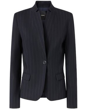 Pinko Fitted Pinstripe Blazer - Blue