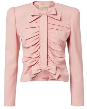 Valentino Virgin Wool Crêpe Jacket - Pink