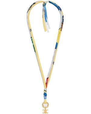 Celine Charms Cordon Necklace - White