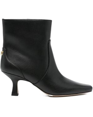 COACH 75Mm Leather Heeled Boots - Black