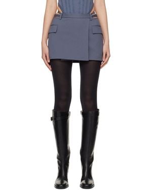 Dion Lee Cut-Out Wrap Miniskirt - Blue