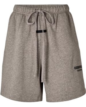 Fear Of God Logo Drawstring Shorts - Grey