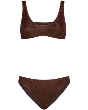 Oséree Oséree Lumiere Shimmer Bikini Set - Brown