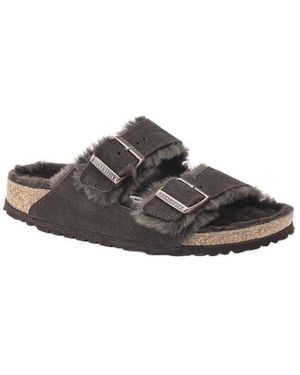 Birkenstock Arizona Fur-Lined Sandals - Brown