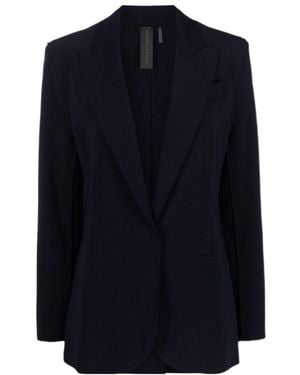 Norma Kamali Peak-Lapel Blazer - Blue