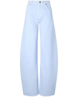Gabriela Hearst Amoret Mid-Rise Wide-Leg Jeans - Blue