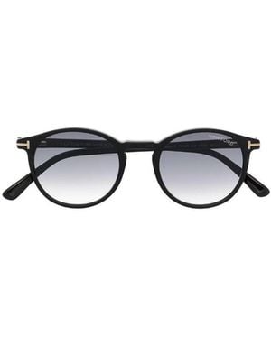 Tom Ford Eyewear Andrea Round Frame Sunglasses - White