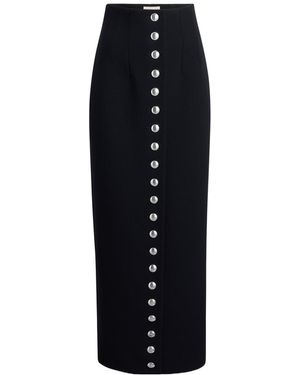KHAITE Brynlee High Waisted Maxi Skirt - Black