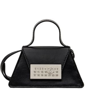 MM6 by Maison Margiela Mini Numeric Leather Bag - Black