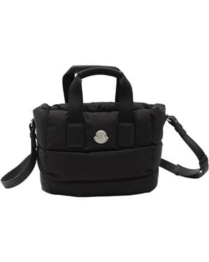 Moncler Logo Patch Padded Tote Bag - Black