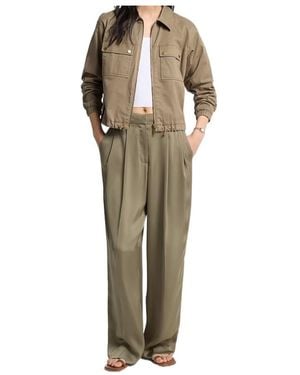 Michael Kors Drapey Satin Wide Leg Trousers - Green