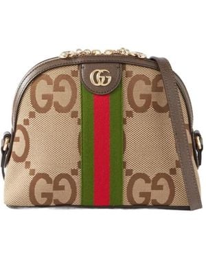 Gucci Ophidia Jumbo Gg Small Shoulder Bag - Brown
