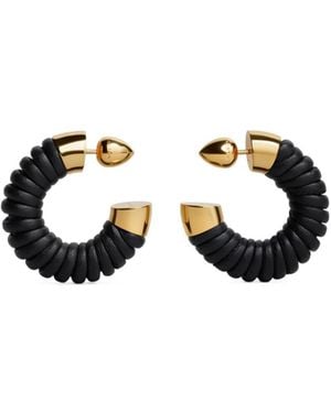 Alaïa Small Bobine Hoops - White