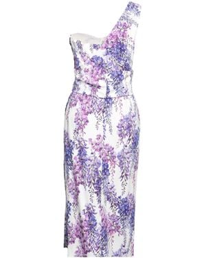 Dolce & Gabbana Off-The-Shoulder Floral Dress - Purple