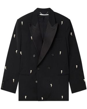 Stella McCartney Pearls Embellished Blazer - Black