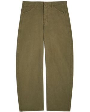 Nili Lotan Tribeca Wide-Leg Pants - Green