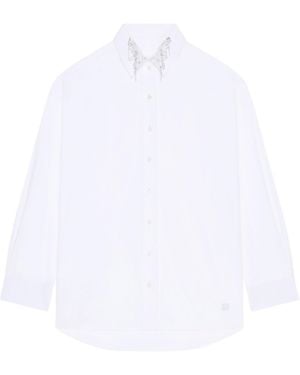 Givenchy Oversized Collared Long-Sleeve Shirt - White