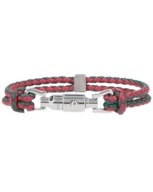 Gucci Piston Detail Braided Bracelet - White