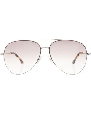 Victoria Beckham Geometric-Frame Sunglasses - White