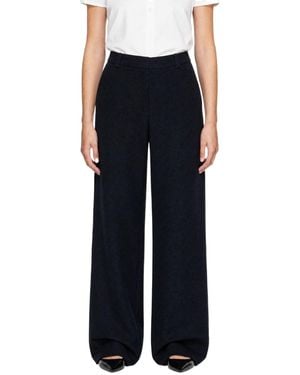 ShuShu/Tong Casual Trousers With Belt Loops - Blue