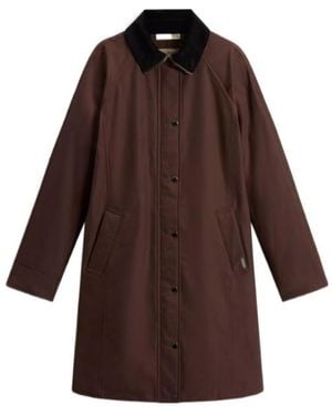 Woolrich Single-Breasted Coat - Brown