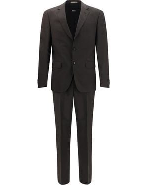 BOSS Double-Breasted Tailored Suit - Black