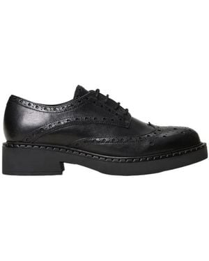 Twinset Leather Lace-Up Shoes - Black