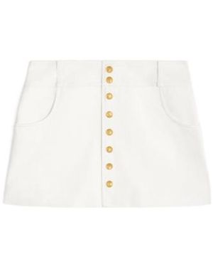 Celine Trapeze Mini Skirt - White