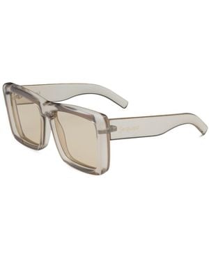 Saint Laurent Eyewear Square Frame Sunglasses - White