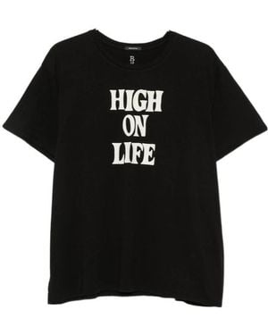 R13 Slogan-Print T-Shirt - Black