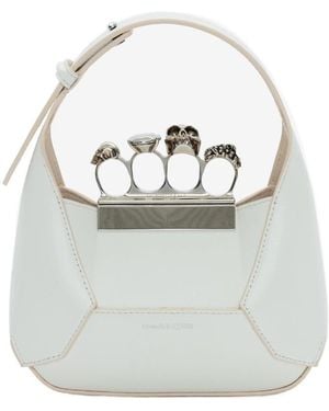 McQueen Jeweled Mini Shoulder Bag - Gray