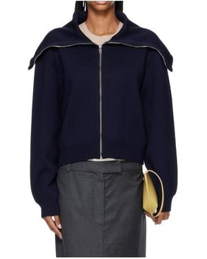 Rohe Wool-Blend Zip-Up Cardigan - Blue