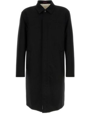 Gucci Logo Patch Coat - Black